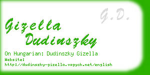 gizella dudinszky business card